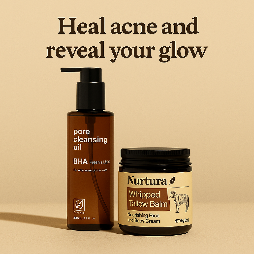 Tayyib Tallow Acne & Glow BHA Cleanser Set